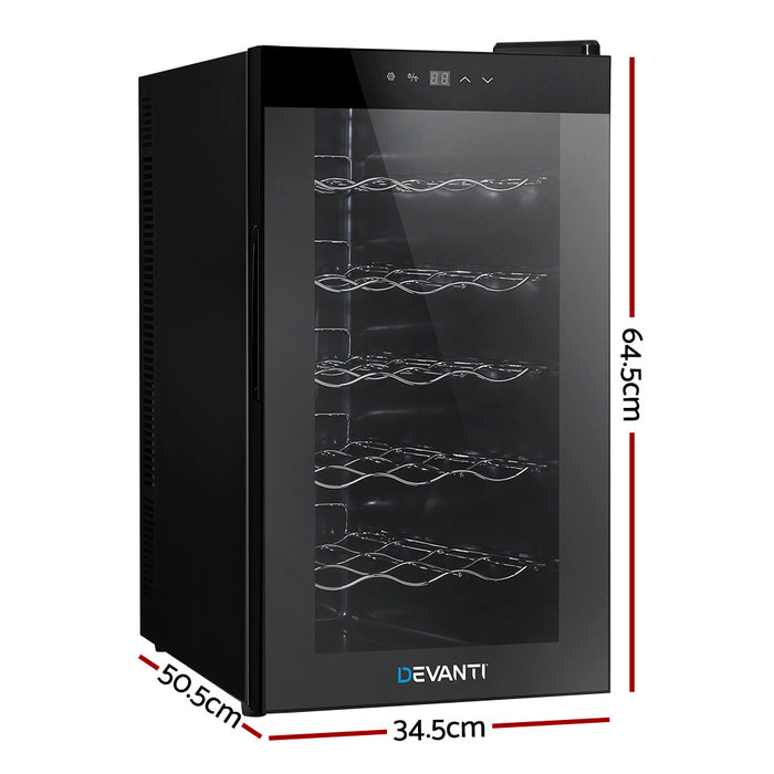 Devanti Wine Cooler Fridge 18 Bottles