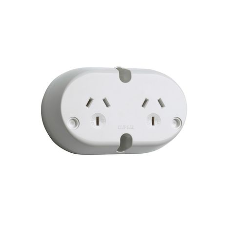 Clipsal 414 10amp Twin Socket Outlet 250v